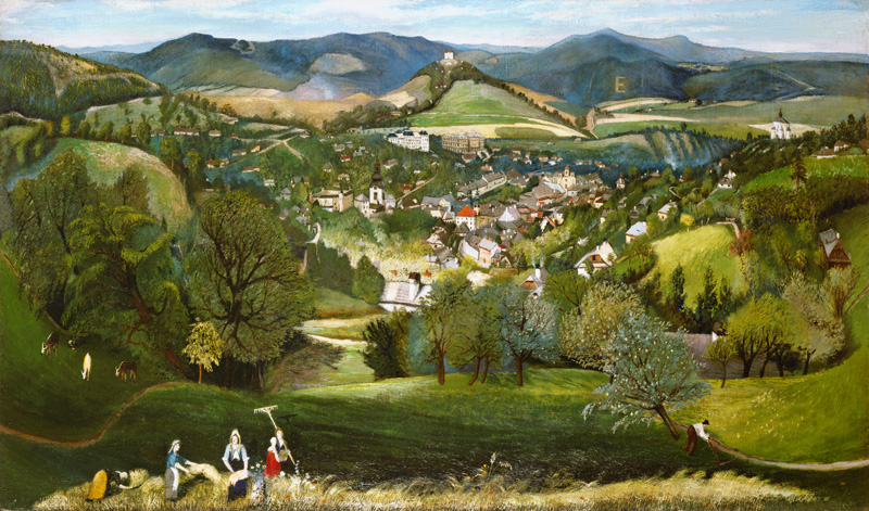 Ansicht von Selmecbanya. von Tivadar Kosztka Csontváry