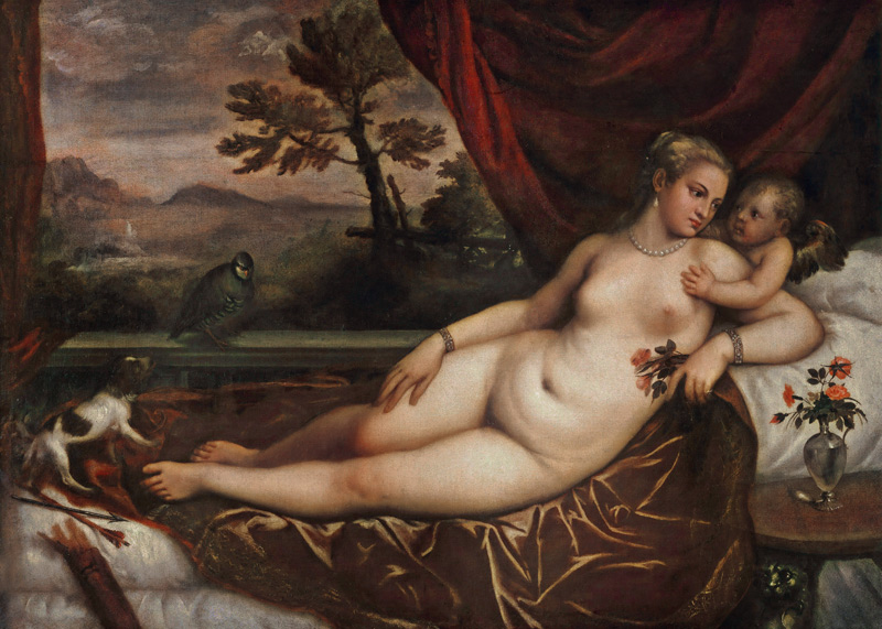 Venus and Cupid von Tizian (Tiziano Vercellio/ Titian)
