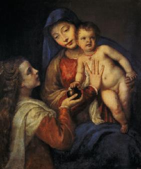 Madonna mit Kind und Maria Magdalena.