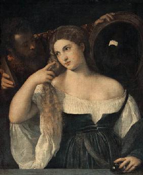 Portrait of a Woman at her Toilet
