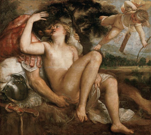 Mars, Venus und Amor von Tizian (Kopie)