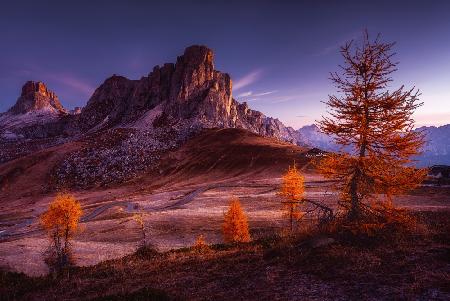 Frozen morning in Dolomites