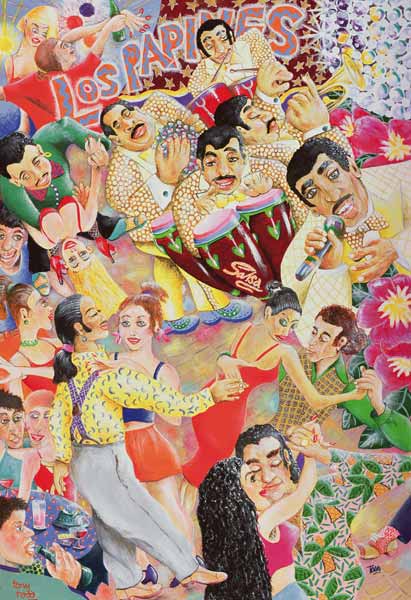 Salsa Night, 2001 (oil on board)  von Tony  Todd