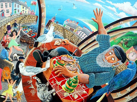 Captain Cat blindly sees the village life go by von Tony  Todd