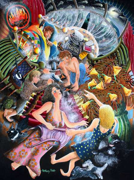 Fire at the Daffodil Yellow Villa von Tony  Todd