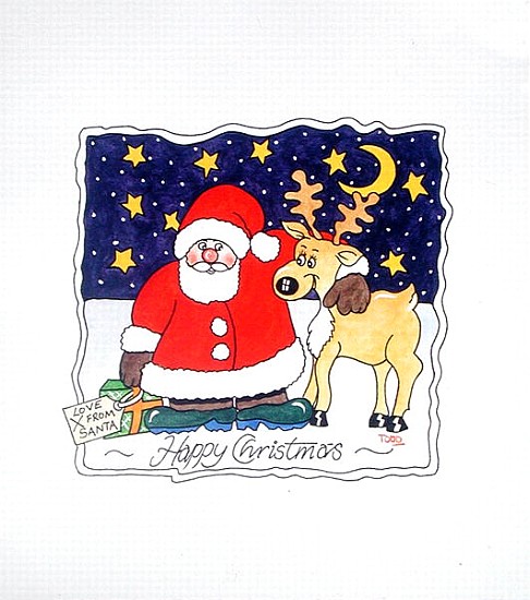 Love from Santa, 2005 (w/c on paper)  von Tony  Todd