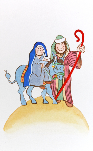 Mary on Donkey von Tony  Todd