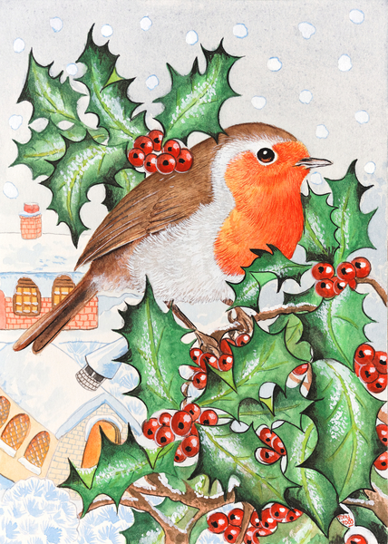 Robin in the Holly von Tony  Todd