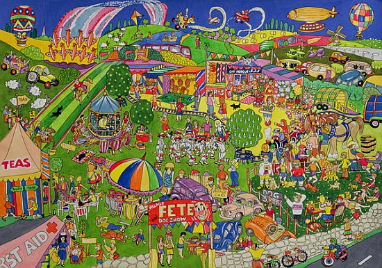 The Summer Fete, 1999 (w/c on paper)  von Tony  Todd