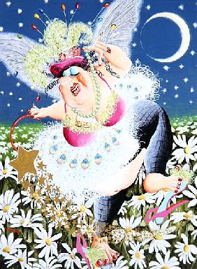 Beryl the Fairy weaves her magic spell as she dances through fields of daisies, 2007 (acrylic on pan