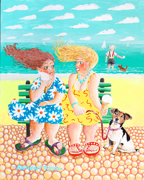 Uncle Albert paddles while Brenda and Amanda chat about Troy the dishy assistant who works in the Re von Tony  Todd