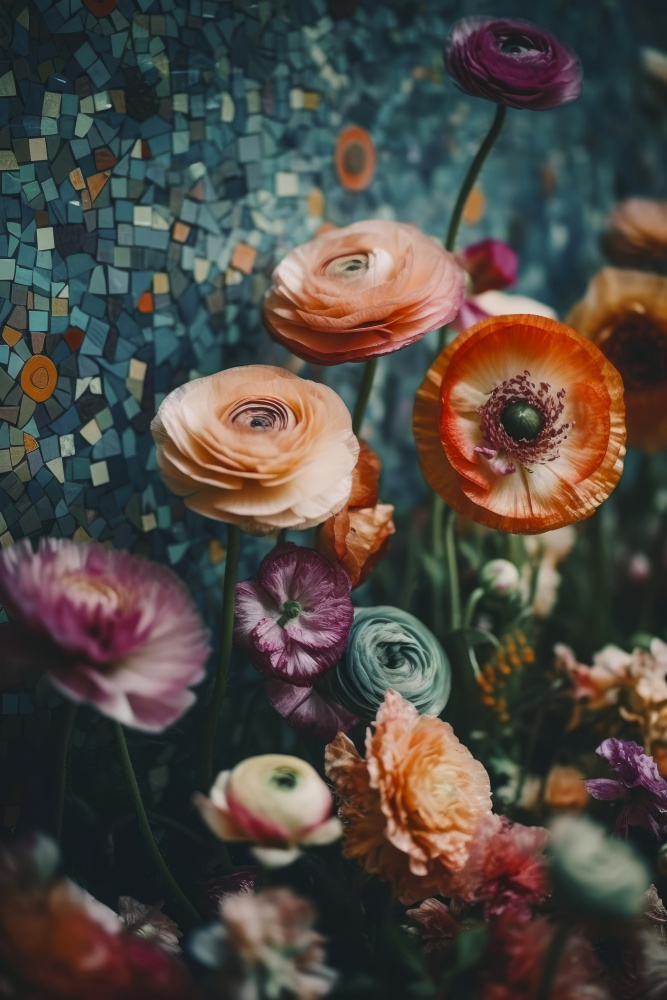 Flowers And Mosaic von Treechild