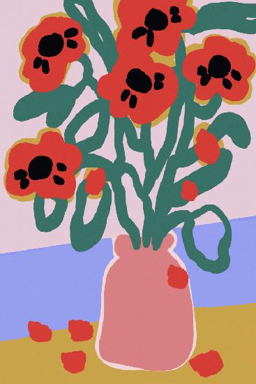 Poppy In Pink Vase