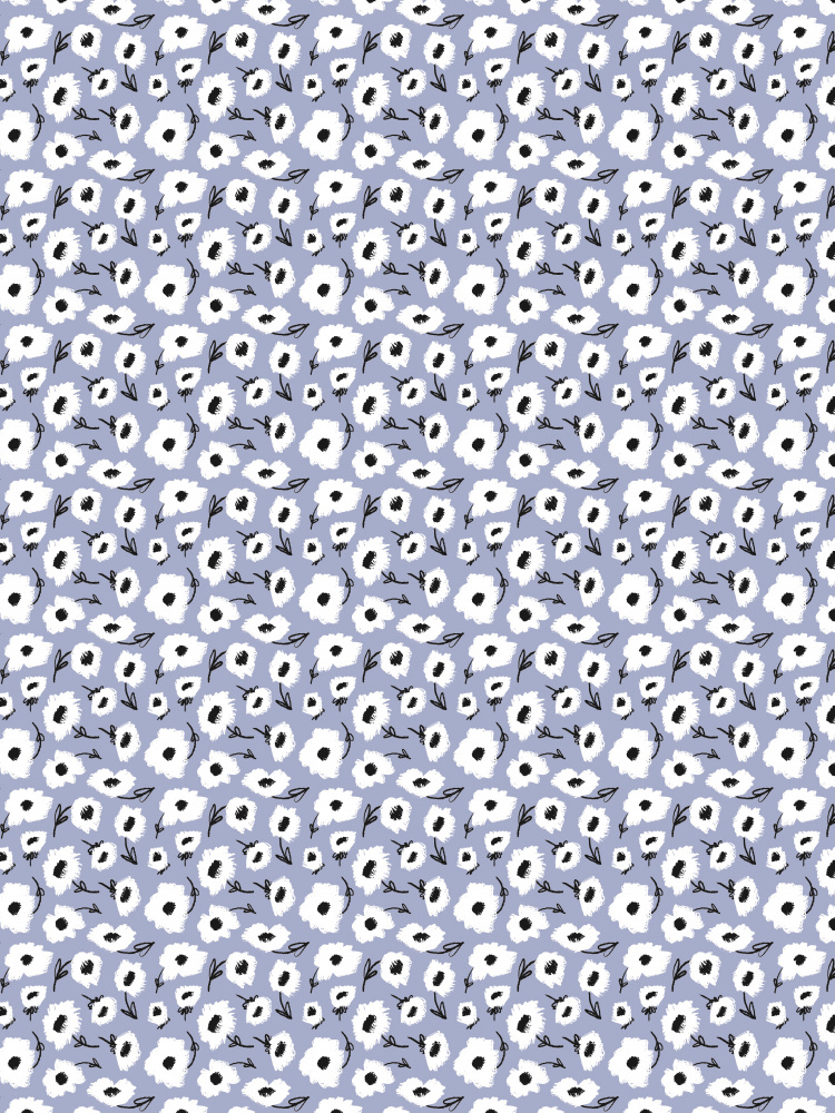 Cute Flowers on Purple Background von Treechild