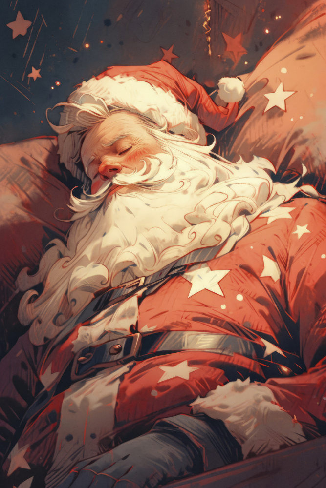 Sleeping Santa von Treechild