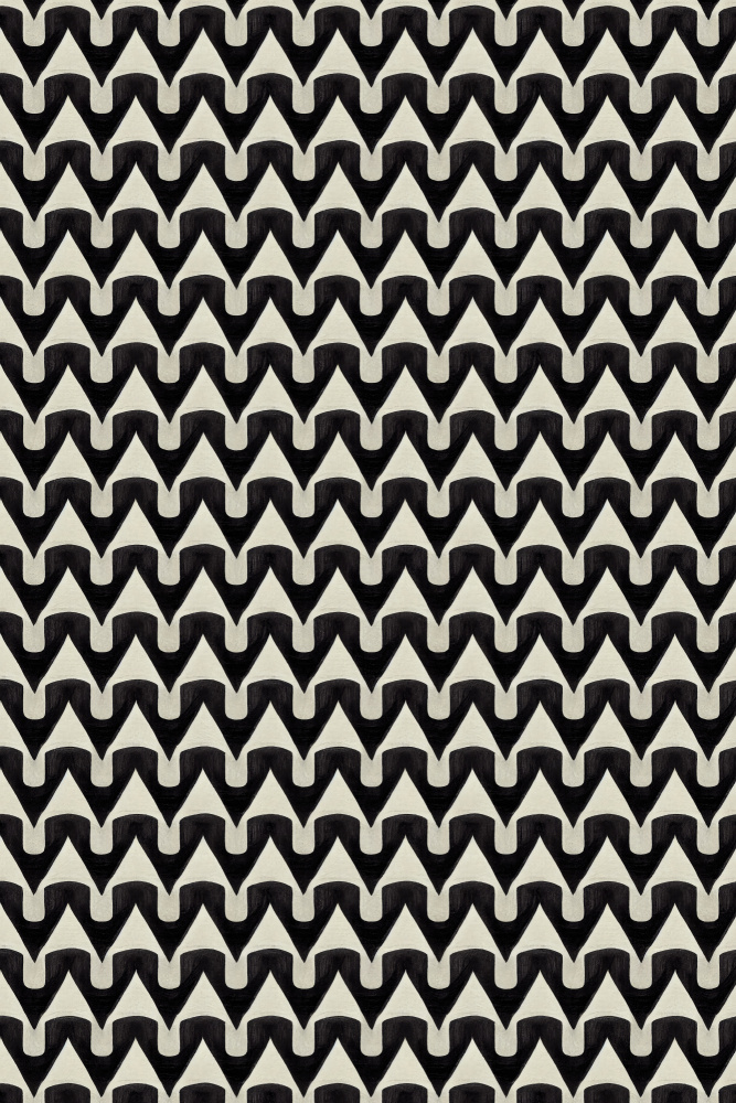 Black And White Zig Zag Pattern von Treechild