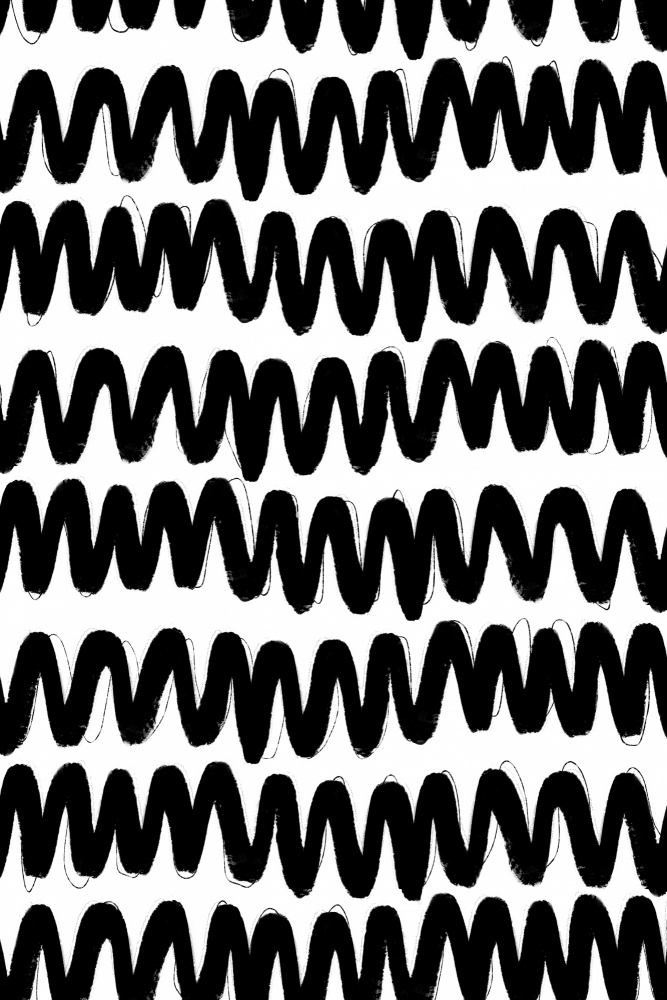 Black Zig Zag Pattern von Treechild