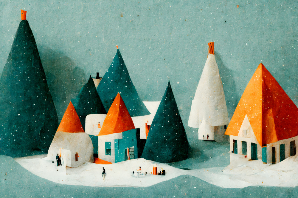 Cute Paper Village von Treechild