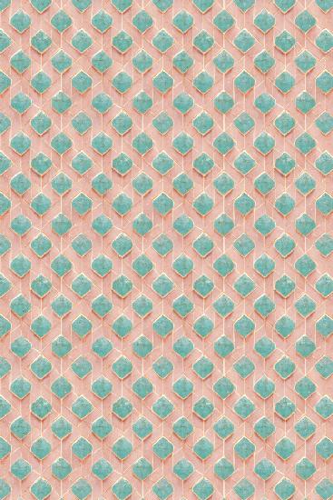 Turquoise Rhombus Pattern