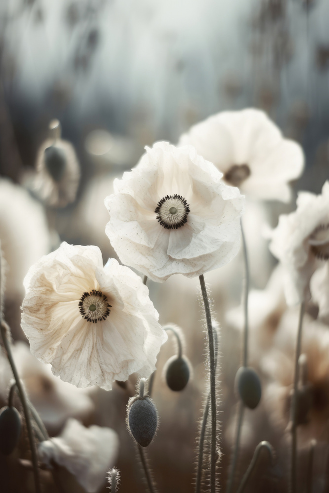 White Poppy Field No 1 von Treechild