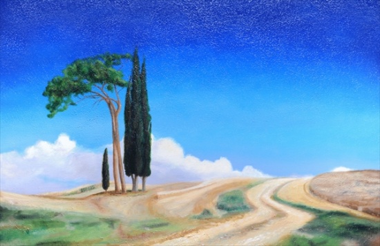 4 Trees, Picenza, Tuscany von Trevor  Neal
