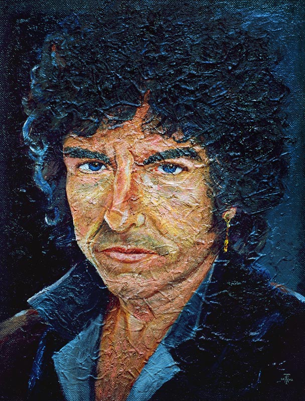 Dylan (b.1941) (oil acrylic on alabastine on hessian laid board)  von Trevor  Neal