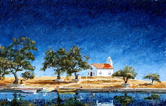 Paxos, Corfu, 2006 (oil on board)  von Trevor  Neal