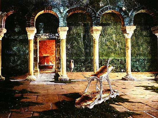 Roman Baths, Palma, Majorca, 1992 (oil on canvas)  von Trevor  Neal