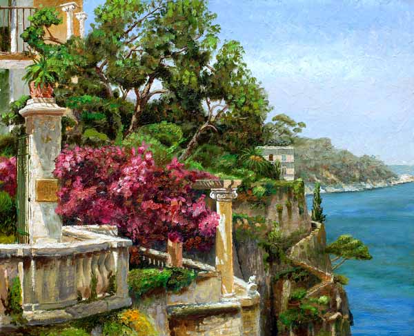 Serene Sorrento, 2006 (oil on board)  von Trevor  Neal