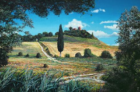 Lollipop Tree, Umbria, 1998 (oil on canvas) 