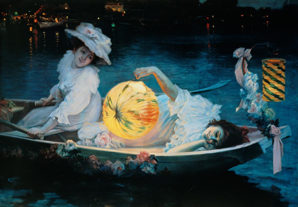 Lampionkorso beim Mittsommerfest von Ulpiano Checa y Sanz