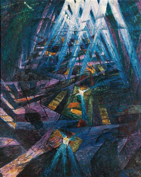 Kräfte einer Strasse von Umberto Boccioni