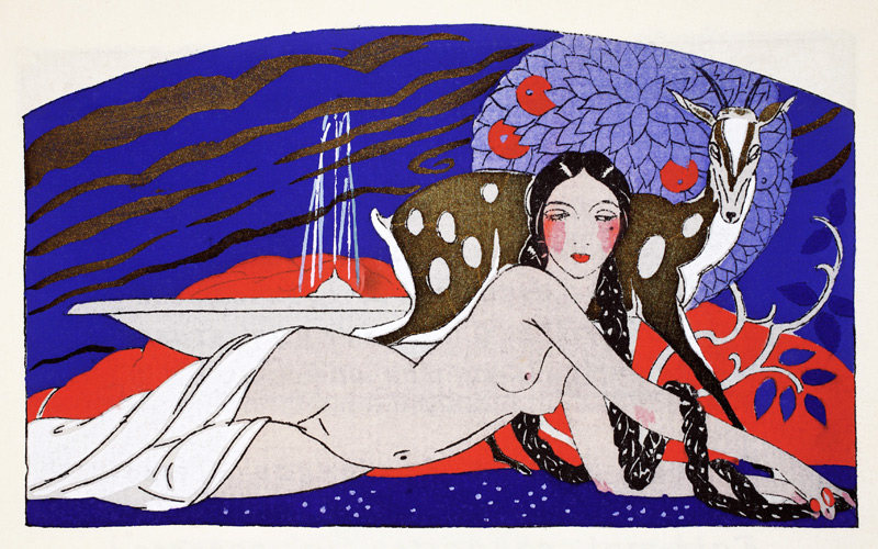 La fille au longues locken von Umberto Brunelleschi