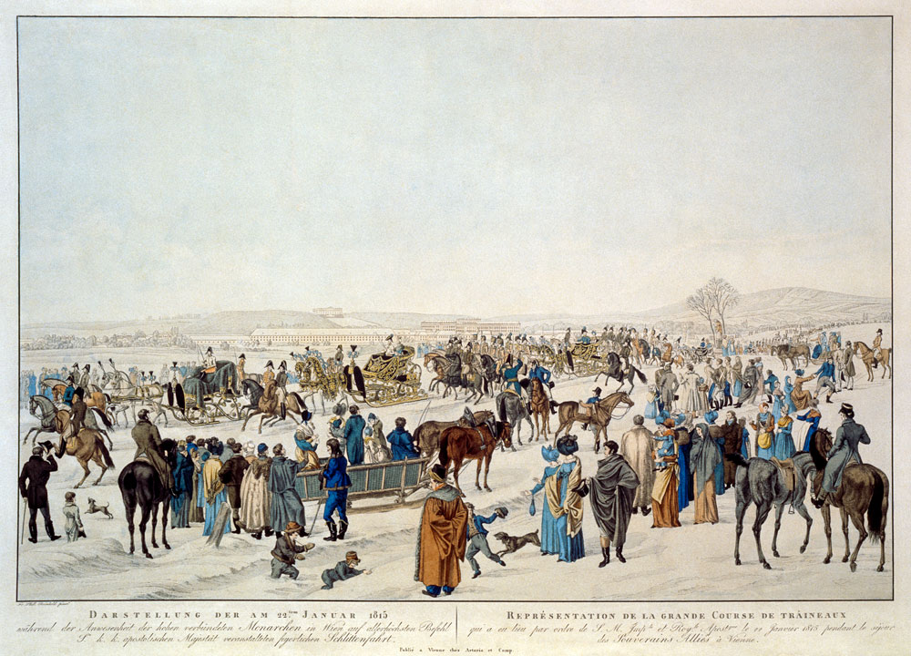 Die große Kaiserliche Schlittenfahrt zu Wien am 22. Januar 1815 von Unbekannter Künstler