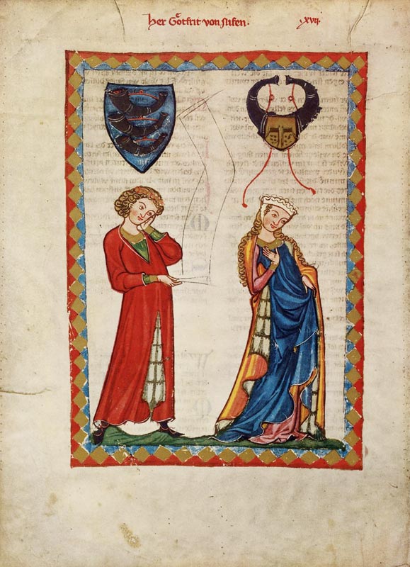 Gottfried von Neifen (Darstellung im Codex Manesse) von Unbekannter Künstler