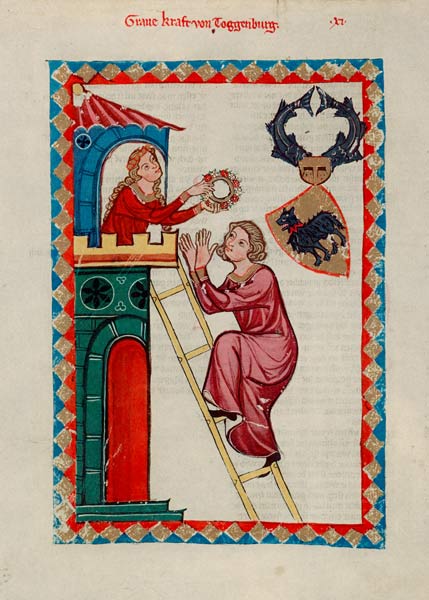 Graf Kraft III. von Toggenburg (Darstellung im Codex Manesse) von Unbekannter Künstler
