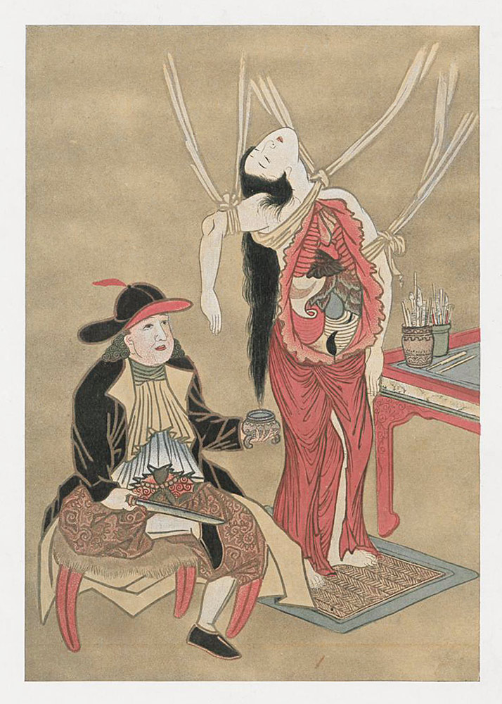 Holländischer Arzt, eine Japanerin sezierend von Unbekannter Künstler