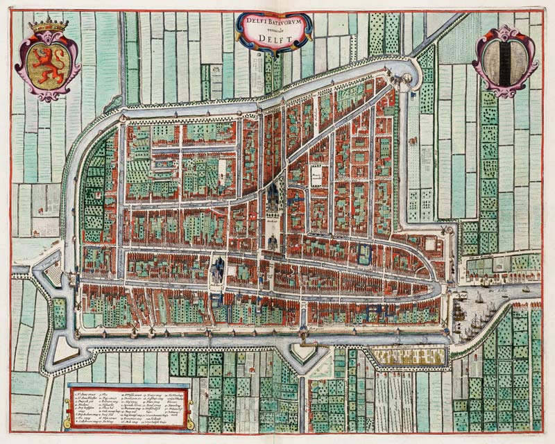 Karte von Delft (Delfi Batavorum) von Unbekannter Künstler