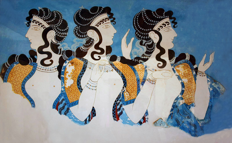 Knossos - Minoische Frauen von Unbekannter Künstler