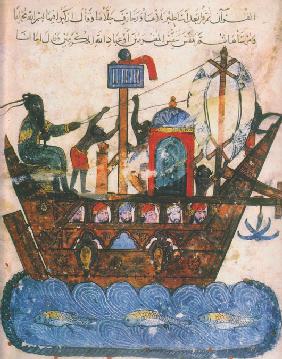 Handelsschiff. Miniatur von Makame al-Hariris 1237