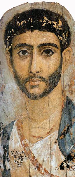 Ägypten: Mumienporträt eines jungen Mannes
