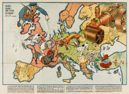 Hark! Hark! The Dogs Do Bark! Satirische Europakarte