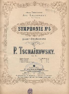 Titelblatt der Sinfonie Nr. 5 von Pjotr Tschaikowski