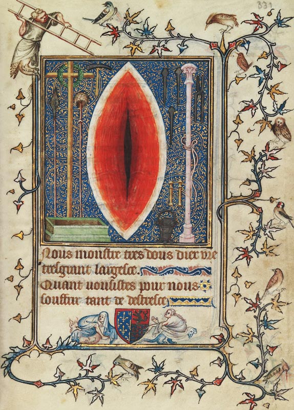 Die Wunde Christi (aus dem Psalter der Bonne von Luxemburg) von Unbekannter Meister