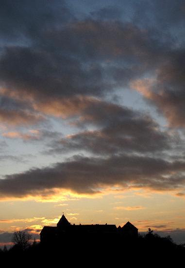 Schloss Waldeck im Sonnenuntergang von Uwe Zucchi