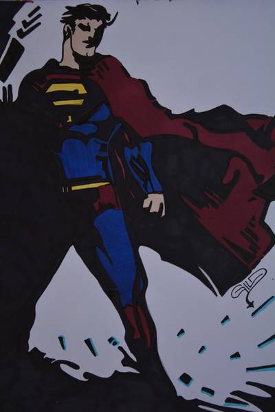 DCs Superman Stencil Style von Vadim Gild