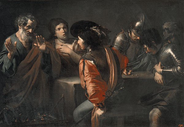 Die Verleugnung des Hl. Petrus. von Valentin de Boulogne