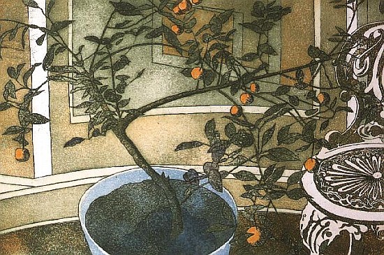 Orange Tree (print)  von Valerie Daniel