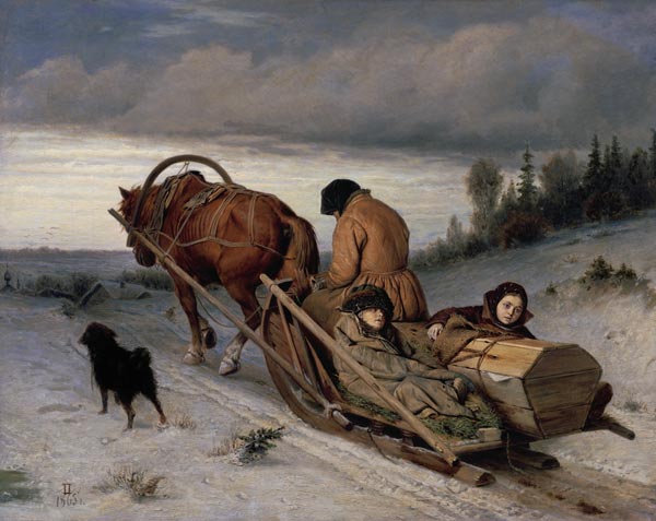 Seeing off the Dead von Vasili Grigorevich Perov