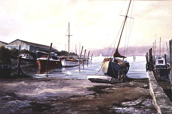 Gillingham Pier on the Medway  von Vic  Trevett